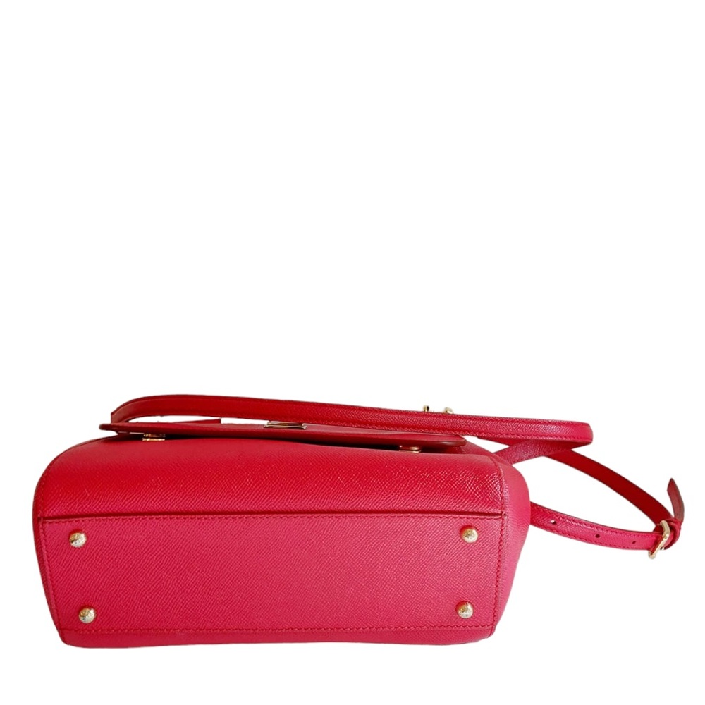 Dolce & Gabanna Sicily Bag Red Leather - Picture 3 of 8